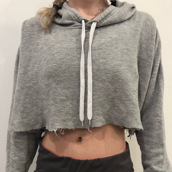 Grey Cropped Sweatshirt - Picture 1 of 6